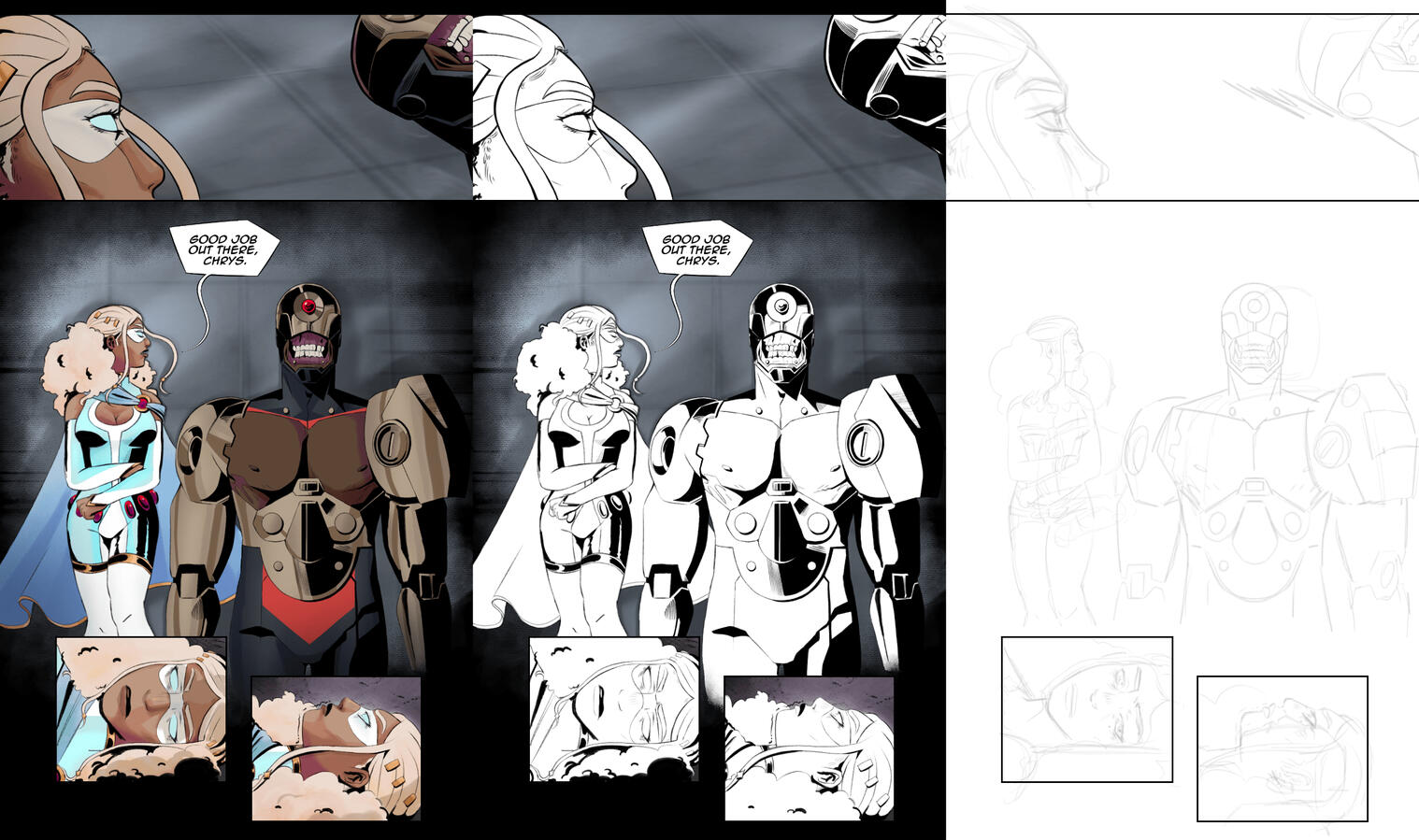 Invincible Fan comic. Blonde haired character belongs to @isaxax_op