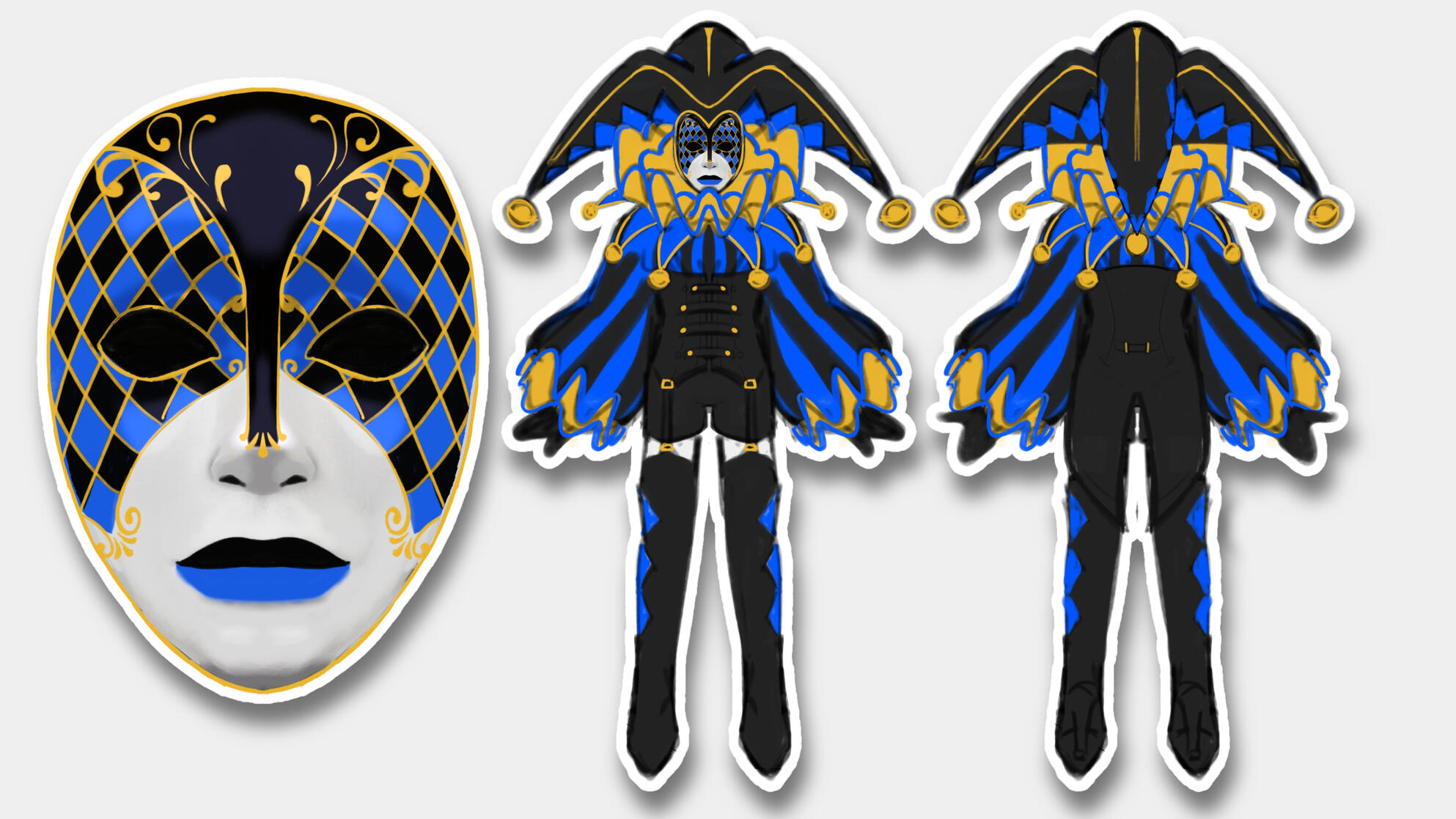 Harlequin costume design 2025