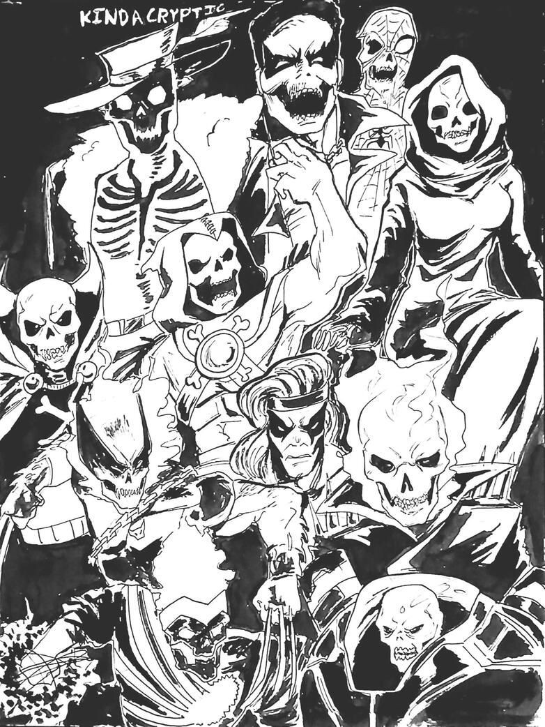 9x12 characters with skulls?