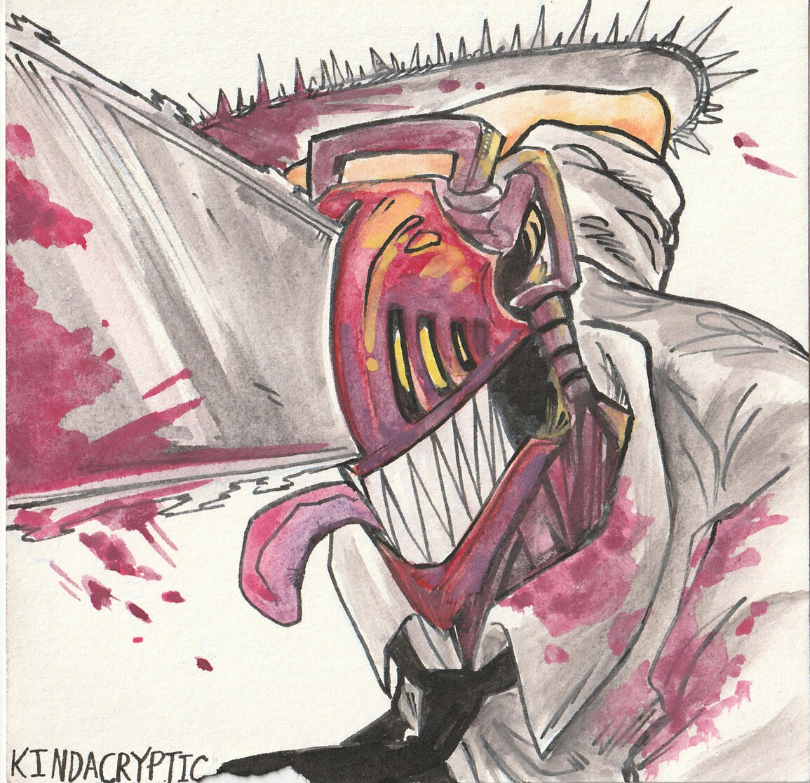 Watercolour chainsaw man