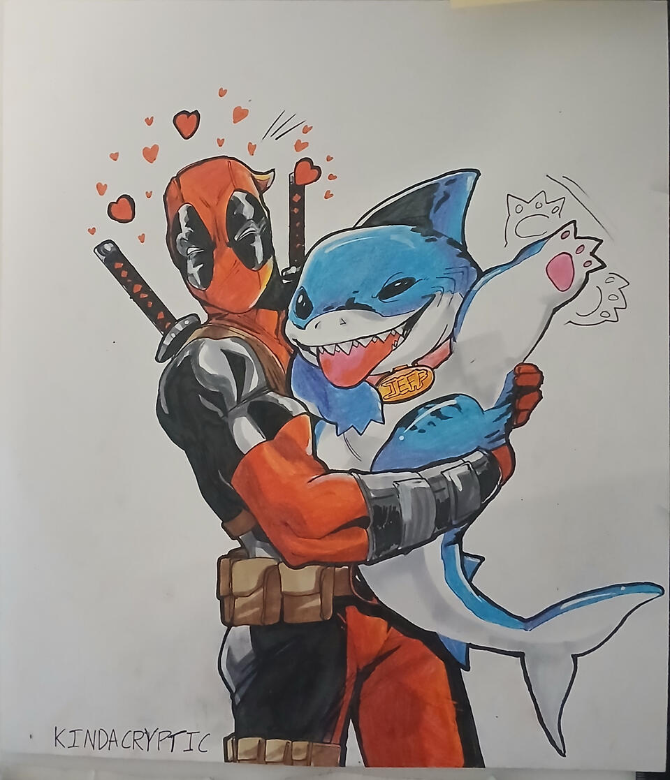 8.5 x 11 Deadpool and Jeff